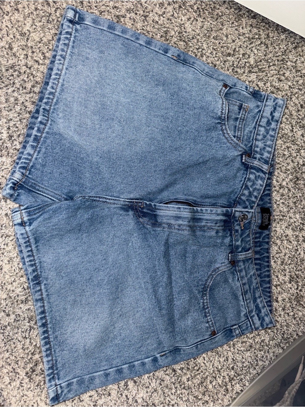 Simple society jean shorts
